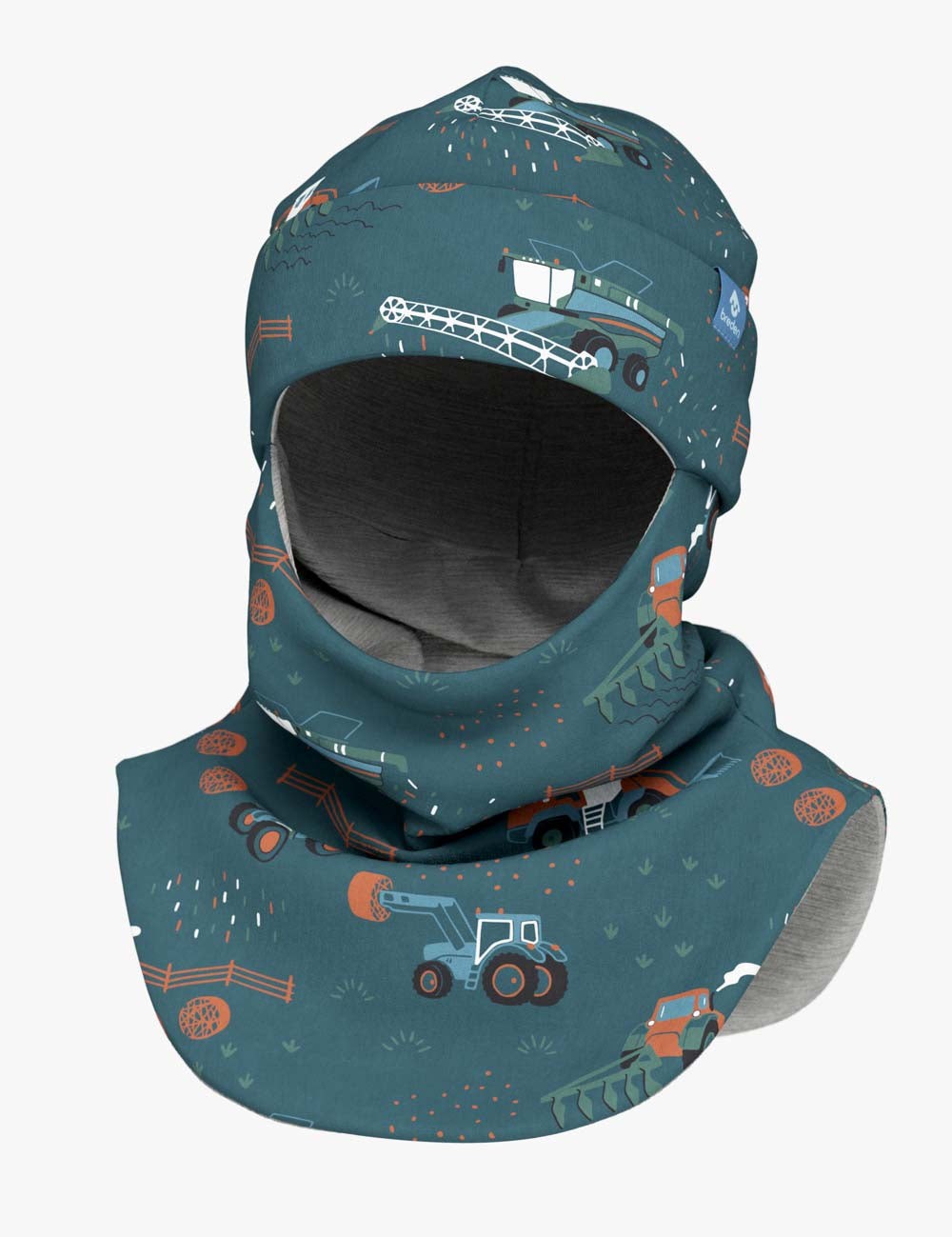Thermal Merino Balaclava For Kids CLAVAN - Tractors