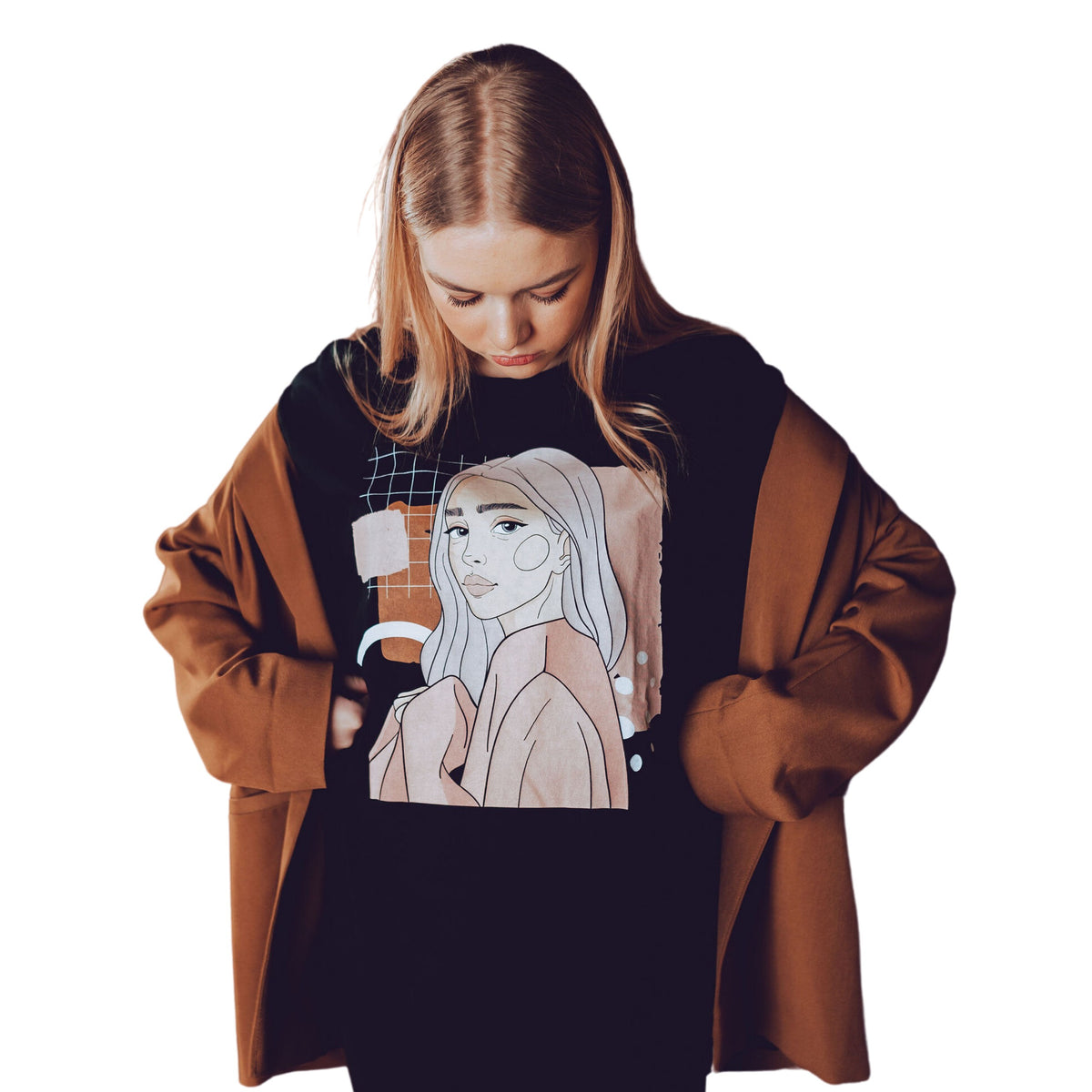 Unisex Organic Cotton T-shirt with Illustration - Whisperer