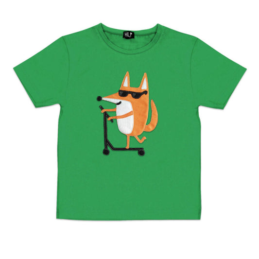 Kids Scootering Fox T-Shirt