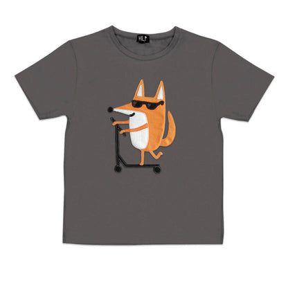 Kids Scootering Fox T-Shirt