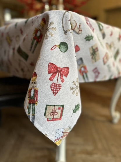 Festive Motive Christmas Story Rectangular Tablecloth