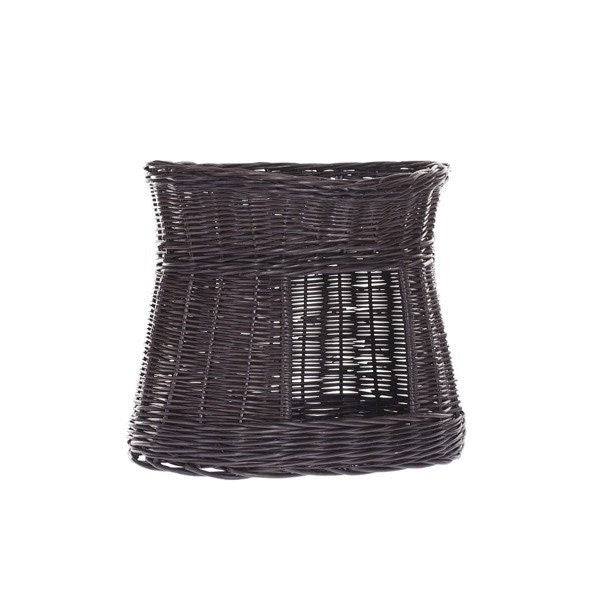 Dark Wicker Cat House Cari Without Cushions