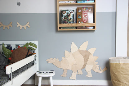 Dinosaur Stegosaurus - Wooden Wall Decoration