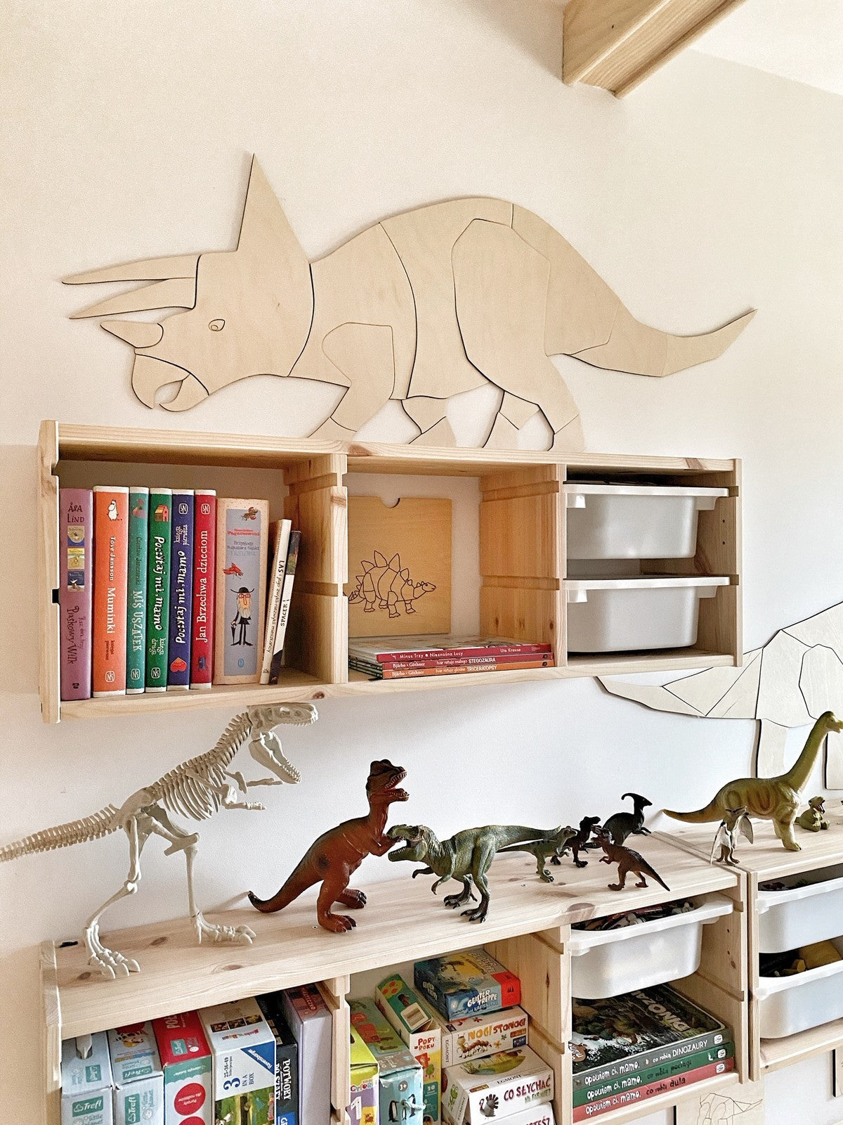 Dinosaur Triceratops – Wooden Wall Decoration