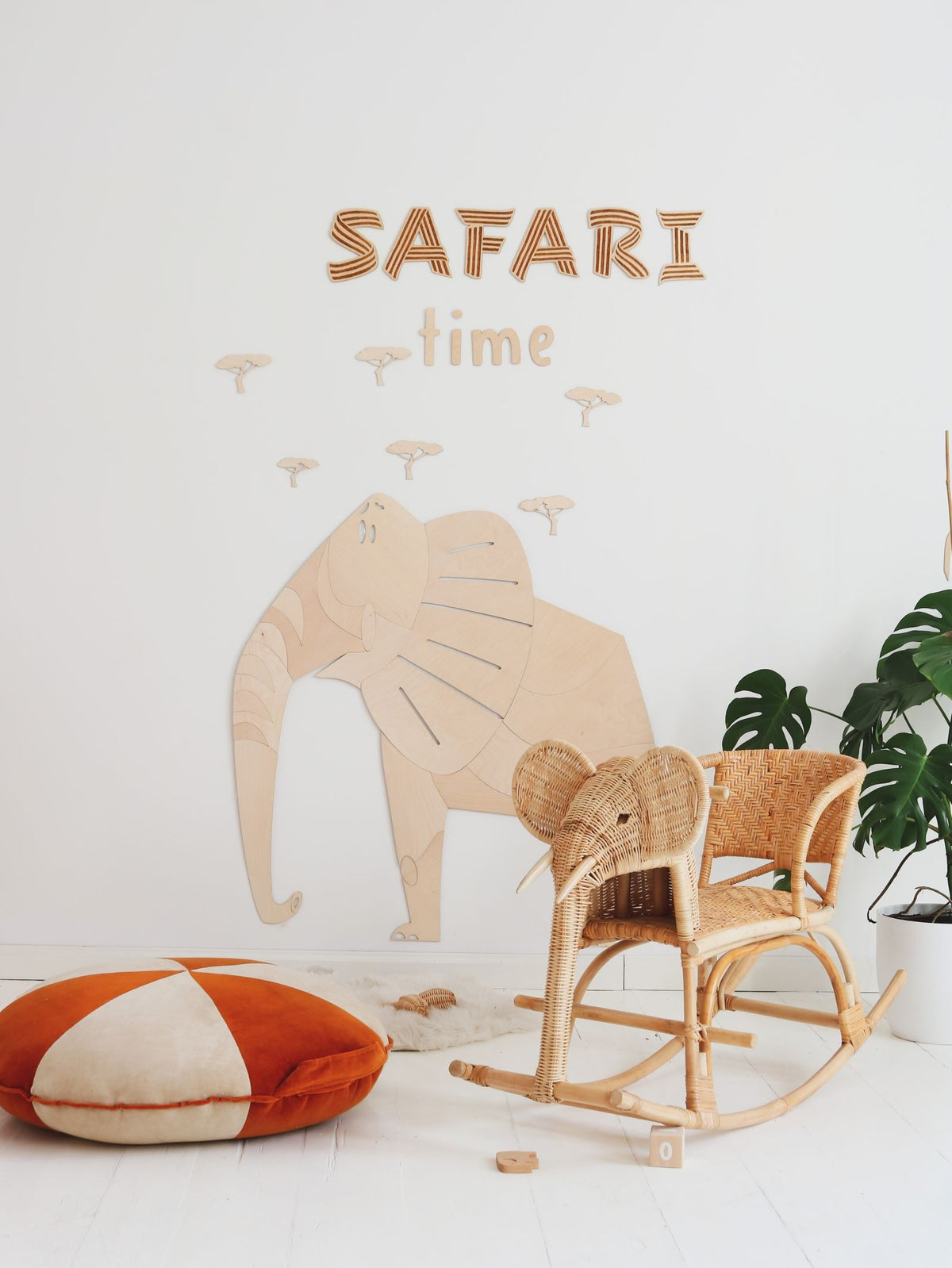 Safari Elephant – Wooden Wall Decoration