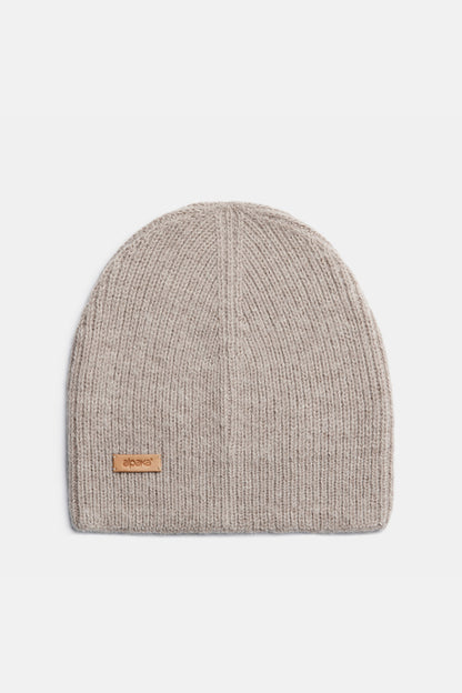 Natural Baby Alpaca Wool Fisherman's Rib Beanie