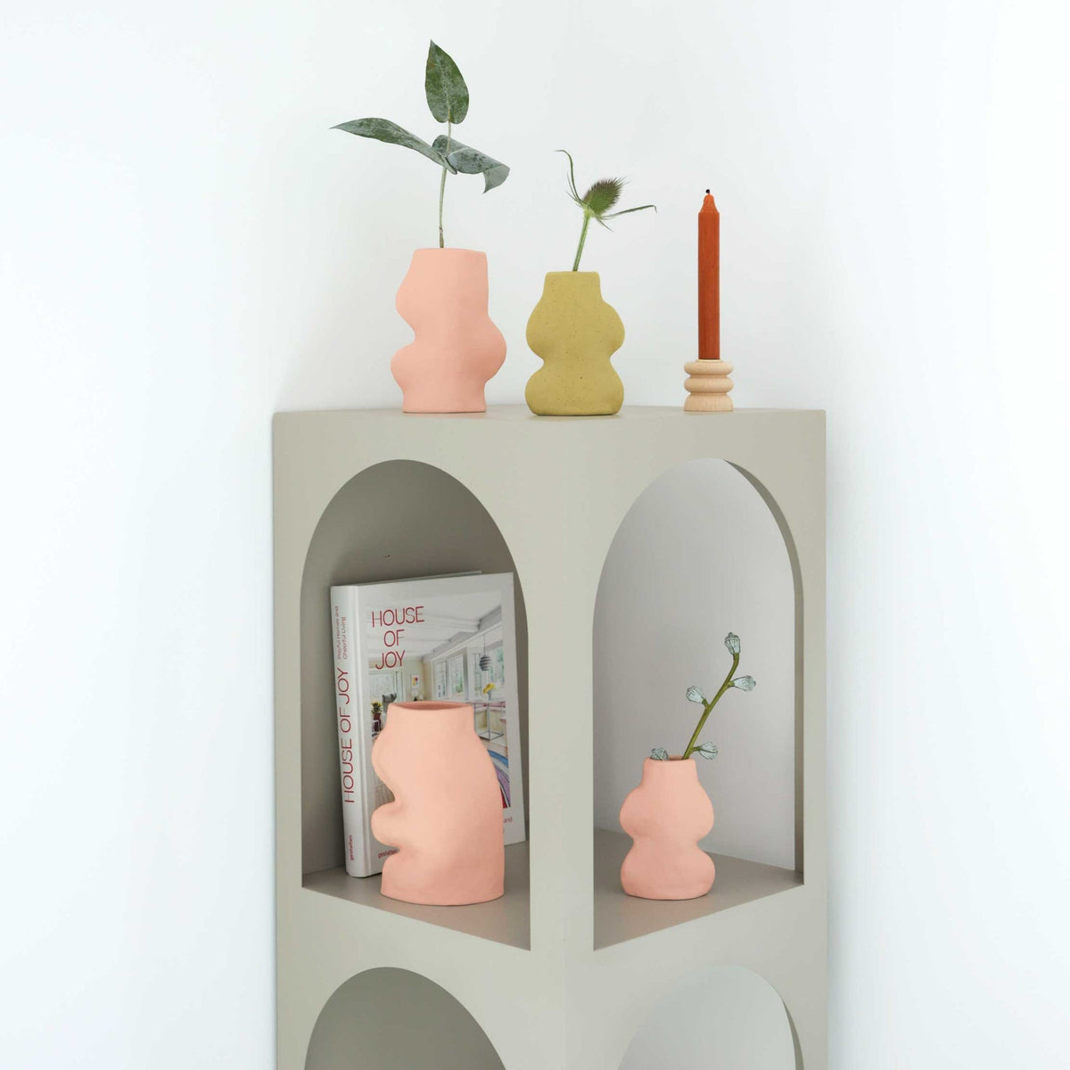 Fluxo Ceramic Vase Large - Pink