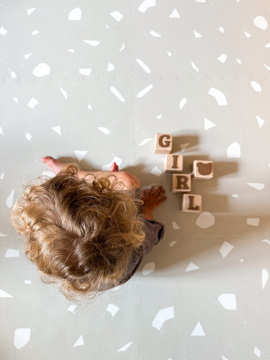 Foam Puzzle Playmat - Terrazzo Dove