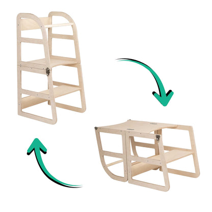 Transformable Kitchen Tower, Convertible 2-in-1