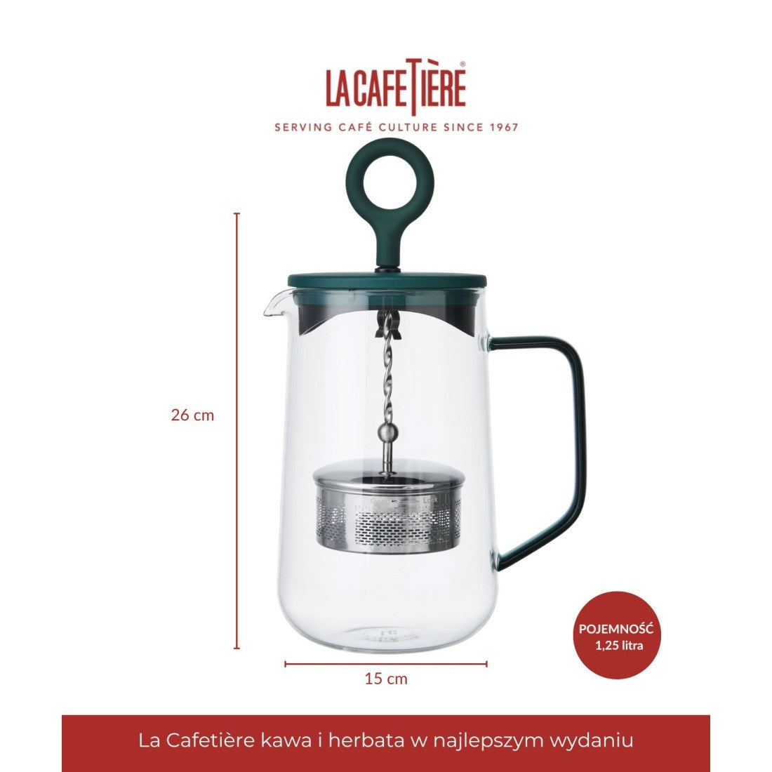 Gyro Teapot Green, 1.25 liters