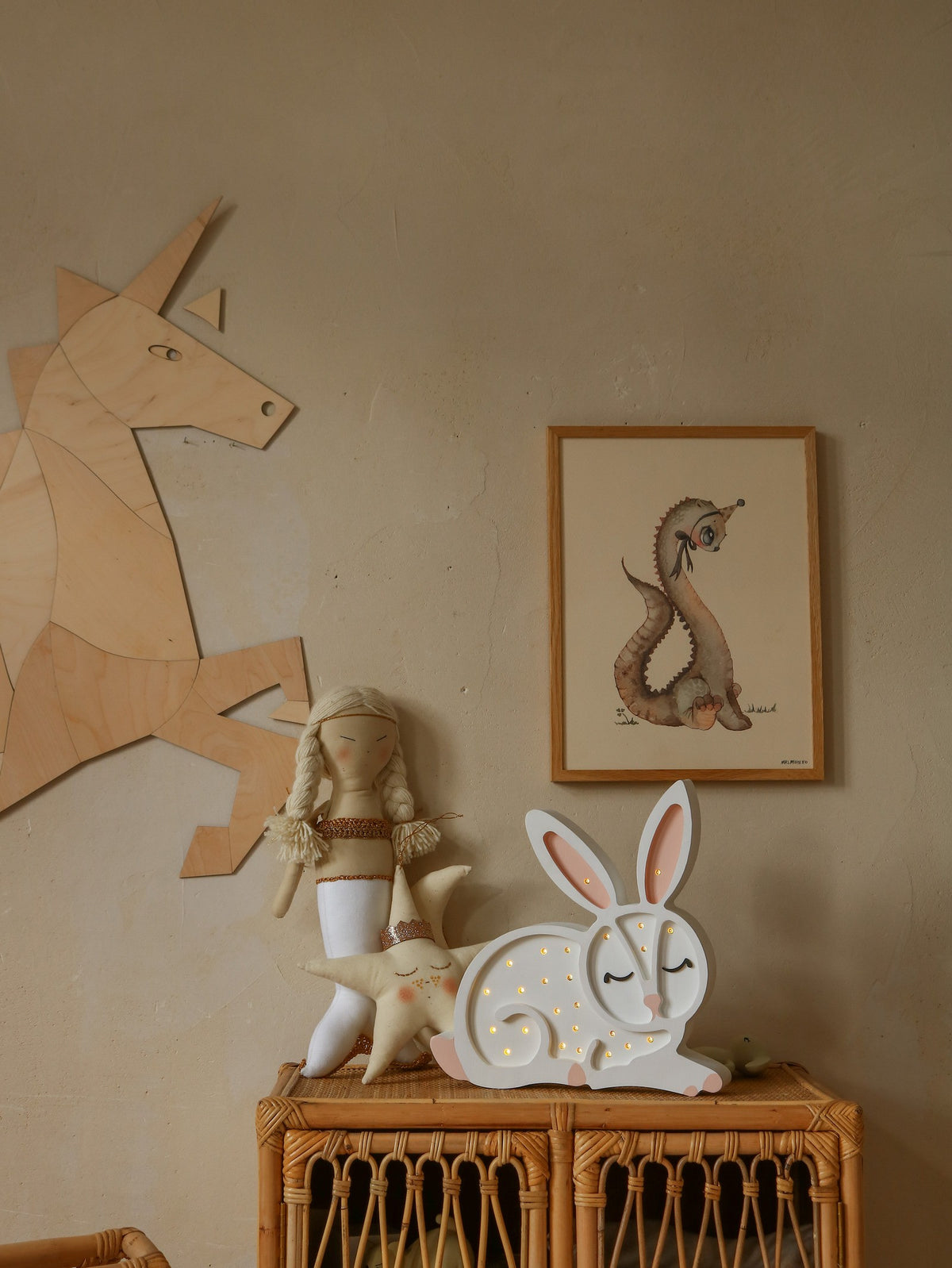 Wooden Wall Decoration - Horse/Unicorn