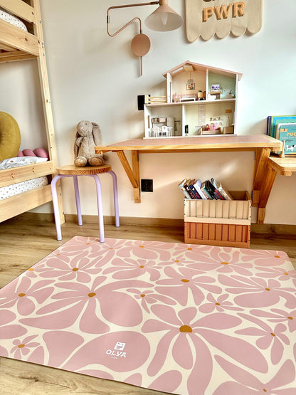 Kids Mealtime Floor Mat, Non-Slip & Waterproof - Daisy Sun