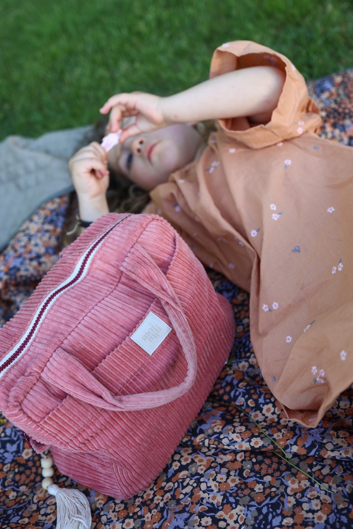 Make-Up Bag Set of 2 - Coral ds