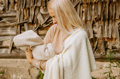 Merino wool baby blanket HAPPINESS