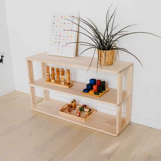 Modular Montessori Shelf Straight - 3 Shelves