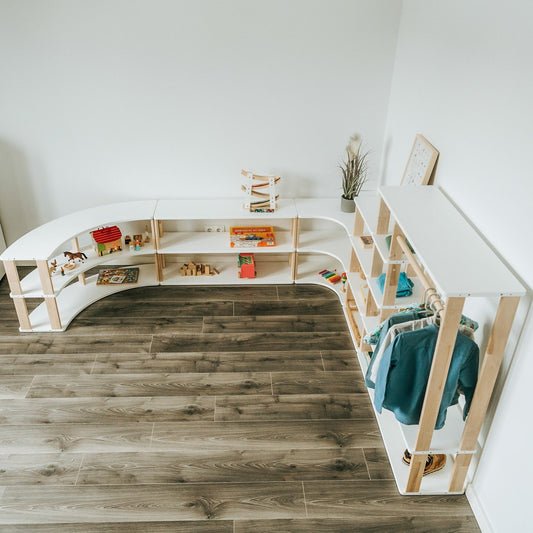 Modular Montessori Shelf Straight Mini - 4 Shelves
