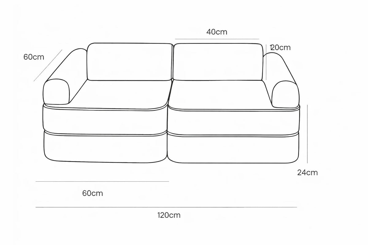 Modular Play Sofa for Children - Blue