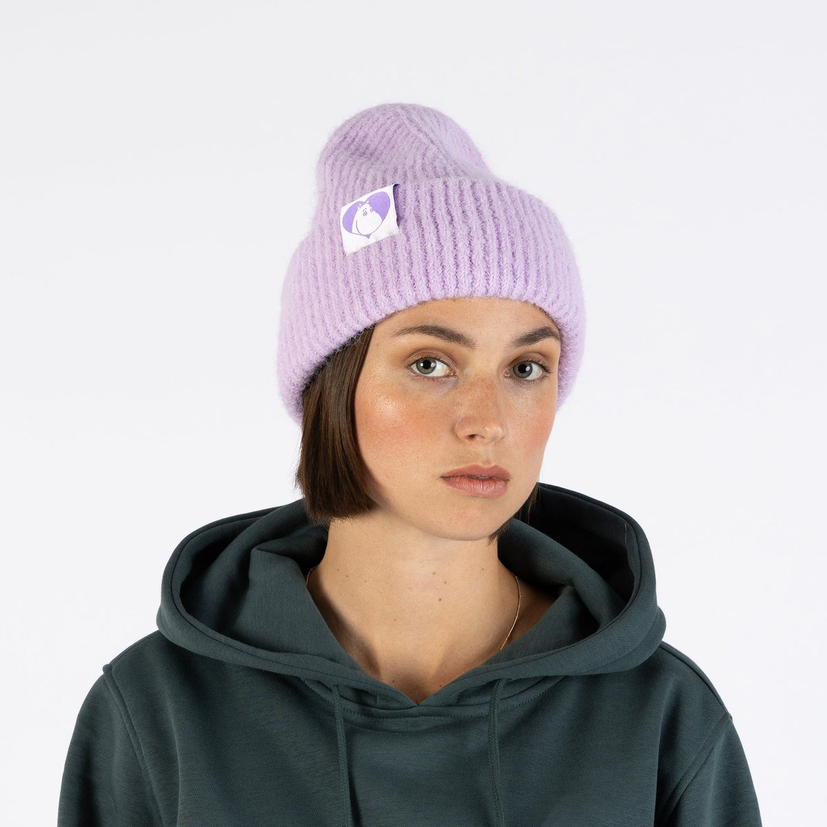 Moomintroll Fluffy Chunky Beanie - Lilac