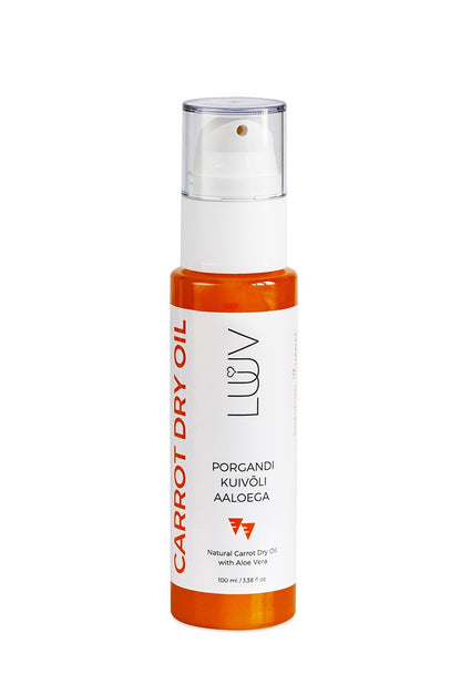 Natural Carrot Dry Oil With Aloe Vera, 100ml