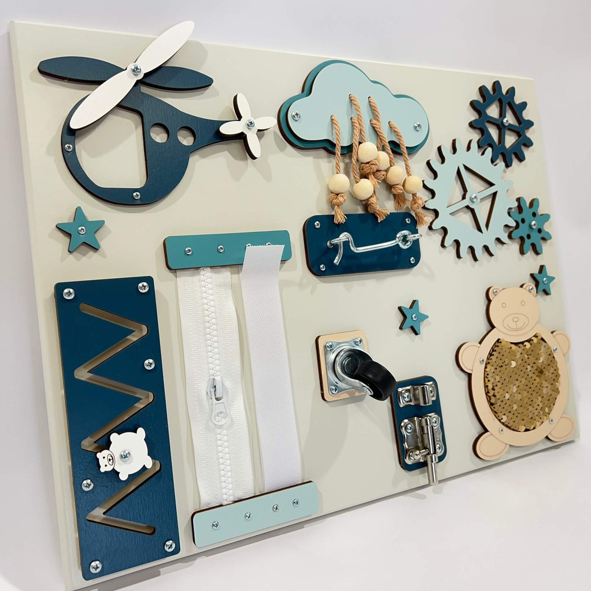 Portable baby sensory busy board (30×40 cm)