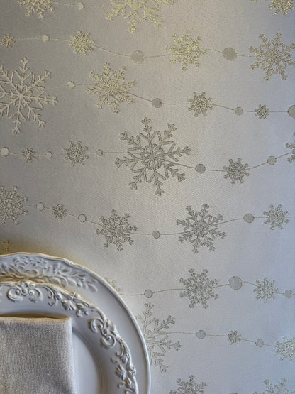 Rectangular Tablecloth - Golden Snowfall