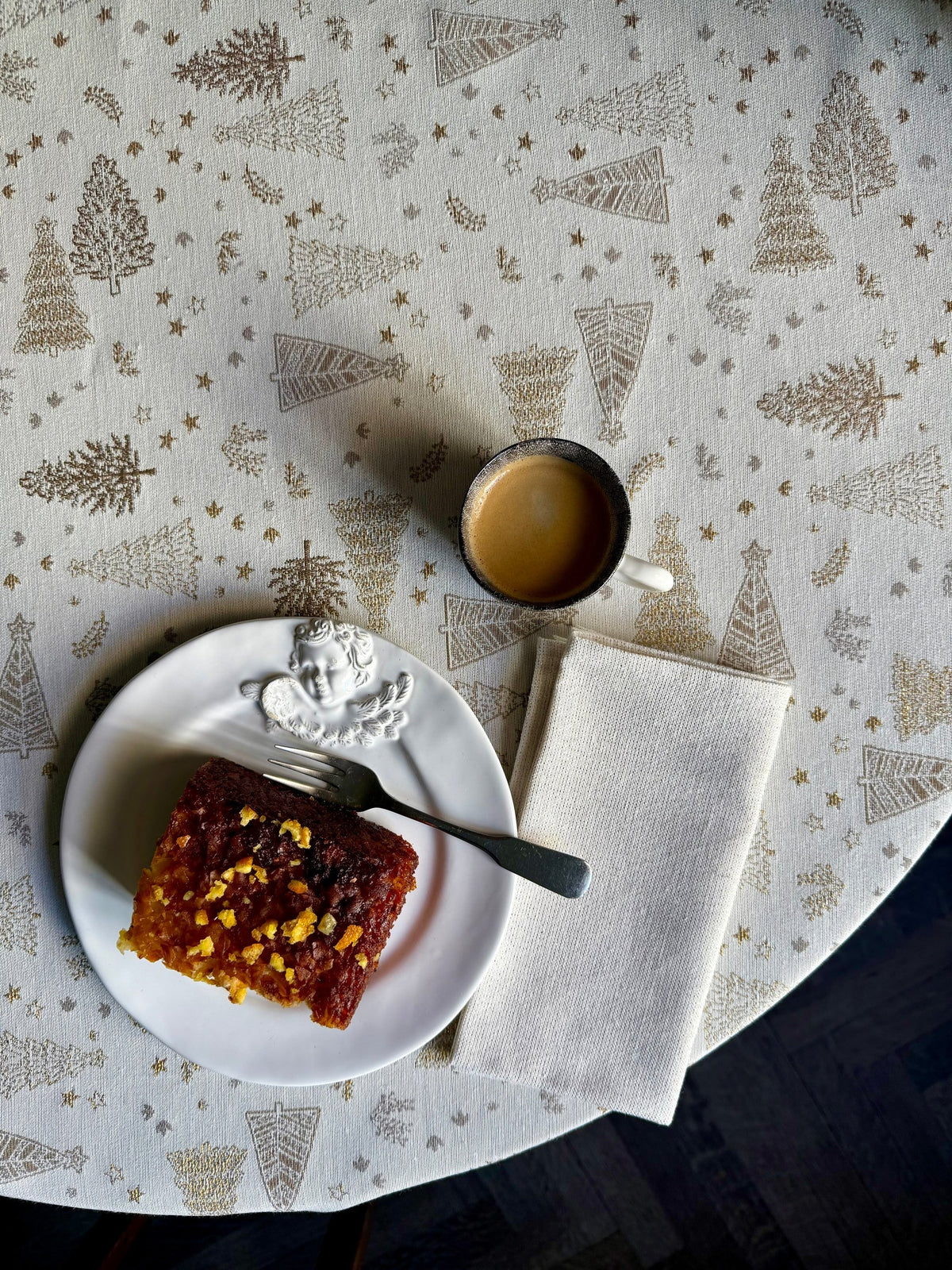 Round Tablecloth - Golden Forest