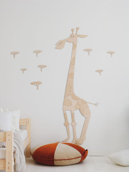 Safari Giraffe – Wooden Wall Decoration
