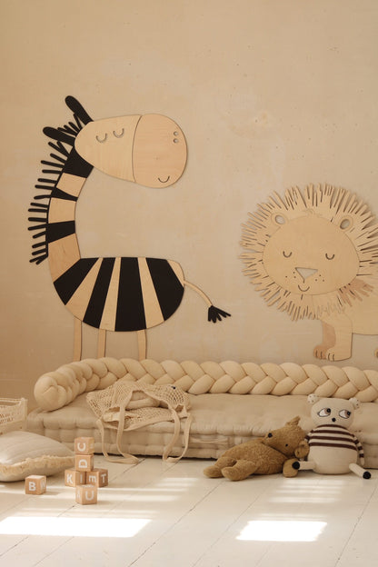 Safari Zebra – Wooden Wall Decoration