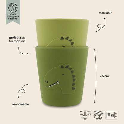 Silicone Cups, 2-Pack - Mr. Dino