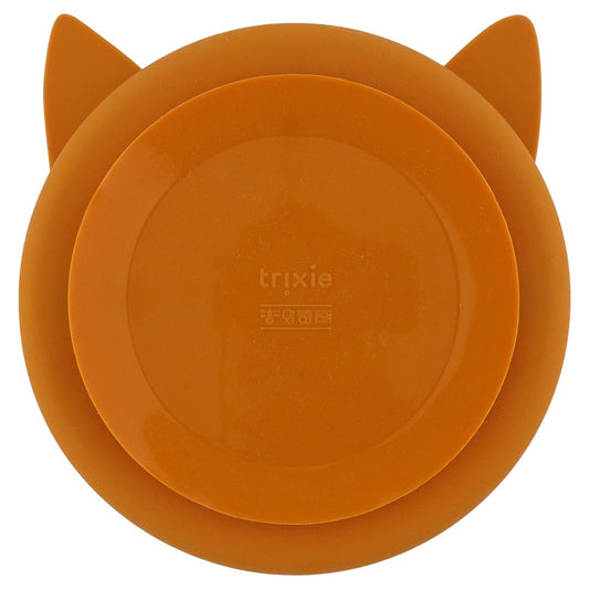 Silicone Divided Suction Plate for Kids - Mr. Fox