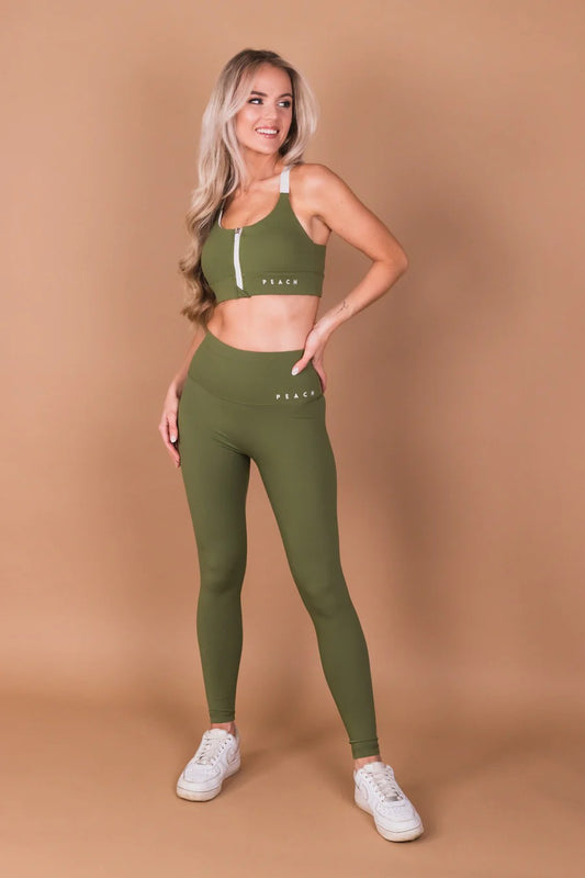 Sports Bra 'Olive Green'