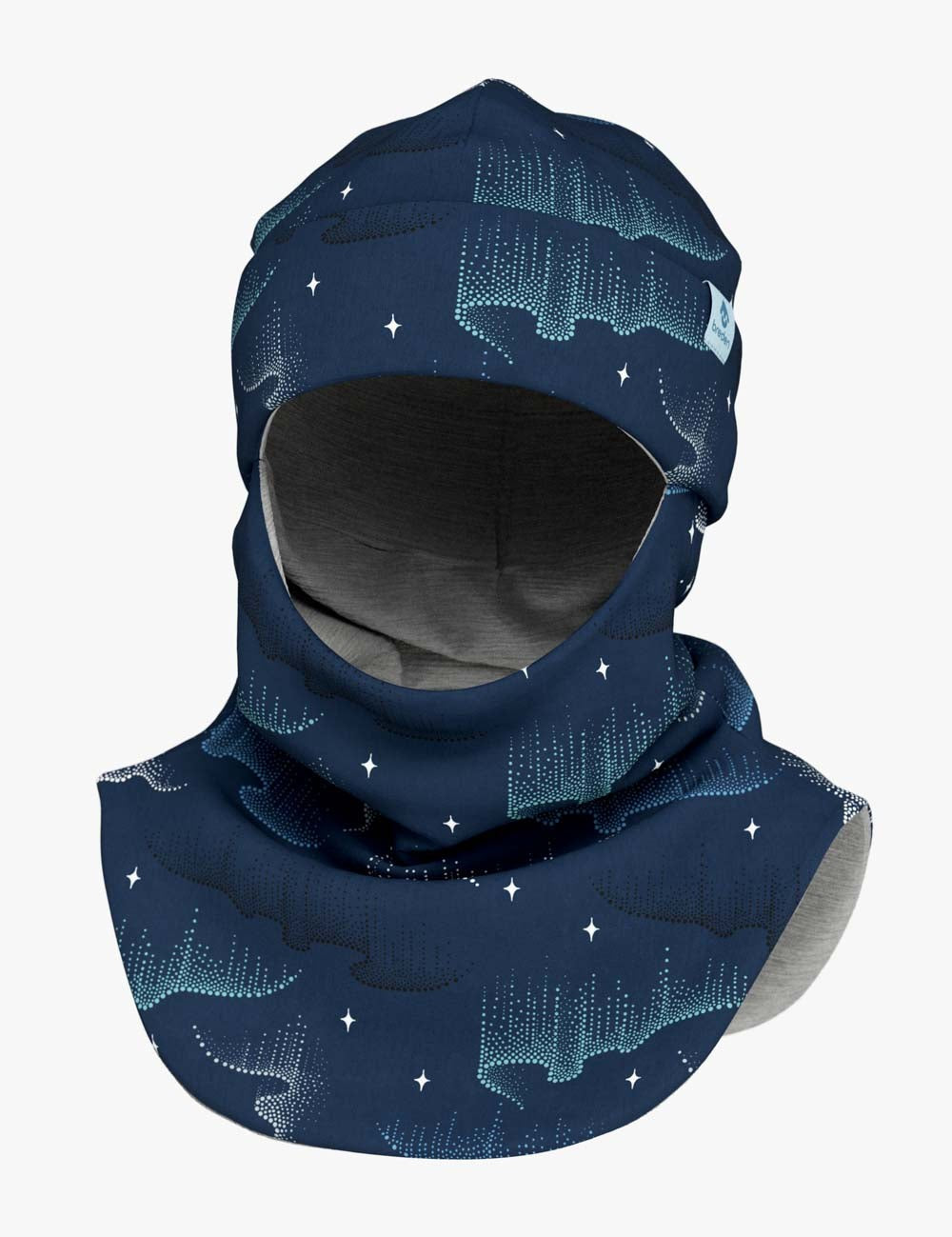 Thermal Merino Balaclava For Kids CLAVAN - Northern Lights