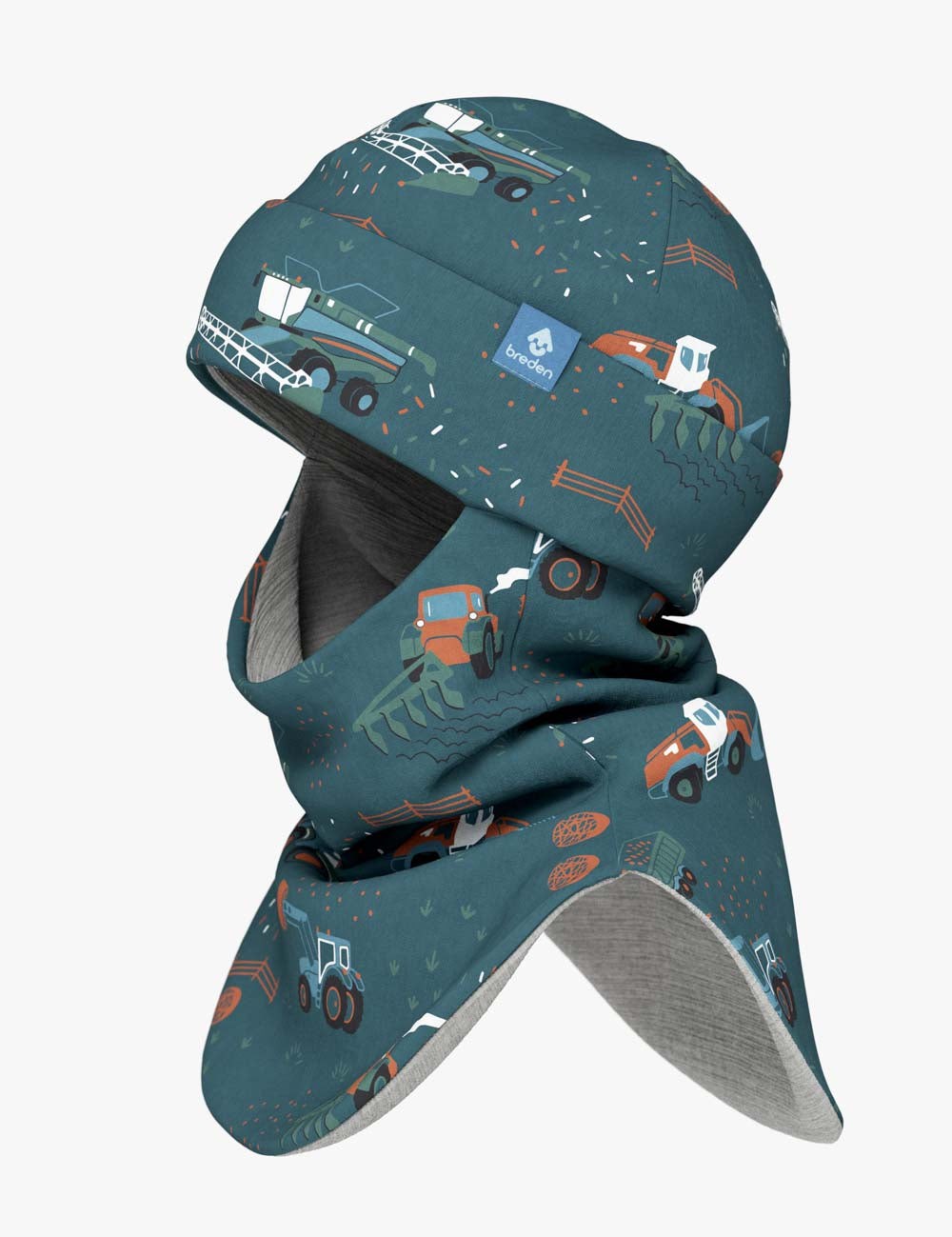 Thermal Merino Balaclava For Kids CLAVAN - Tractors