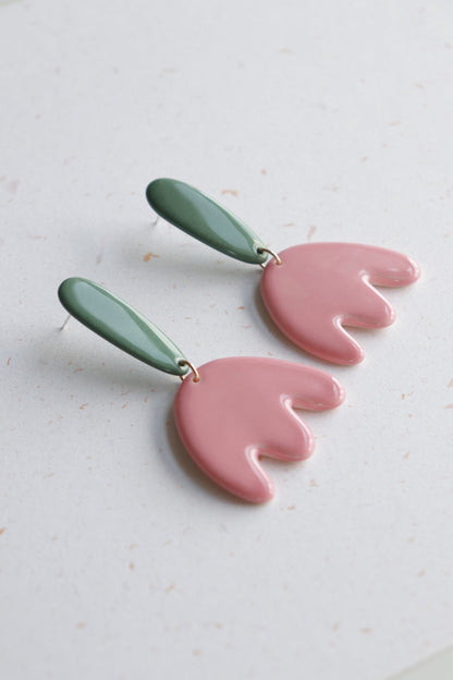Porcelain Tulip Earrings