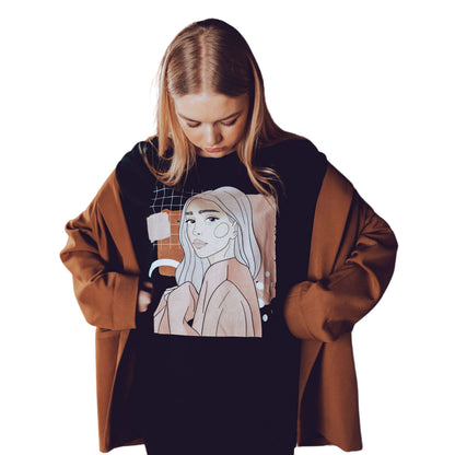 Unisex Organic Cotton T-shirt with Illustration - Whisperer