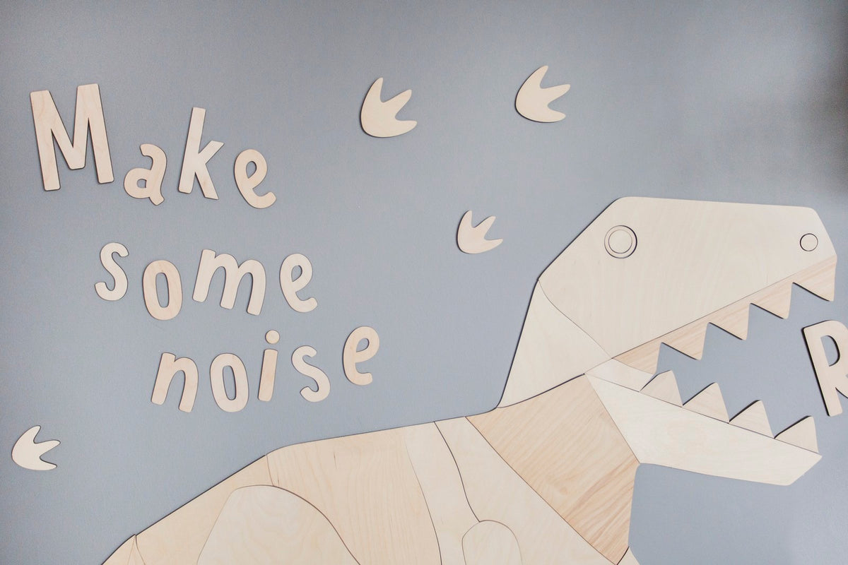 Wooden Wall Sign - Make Some Noise ROARR