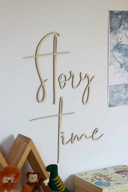 Wooden Wall Sign - Story Time